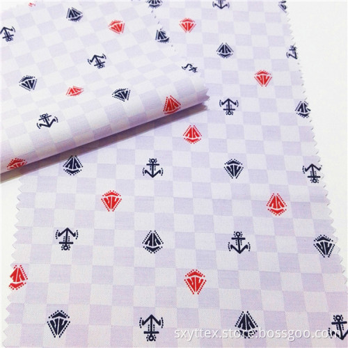 TC Jacquard Shirt Fabric With Printing Onside